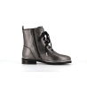 bottine argent en cuir