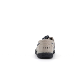chaussure bateau en cuir gris
