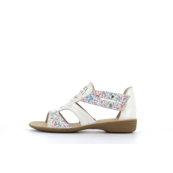 petit talon multicolore en cuir