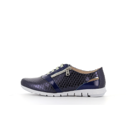 basket marine en cuir Clown eclair