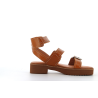 talon ouvert en cuir marron