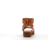 talon ouvert en cuir marron
