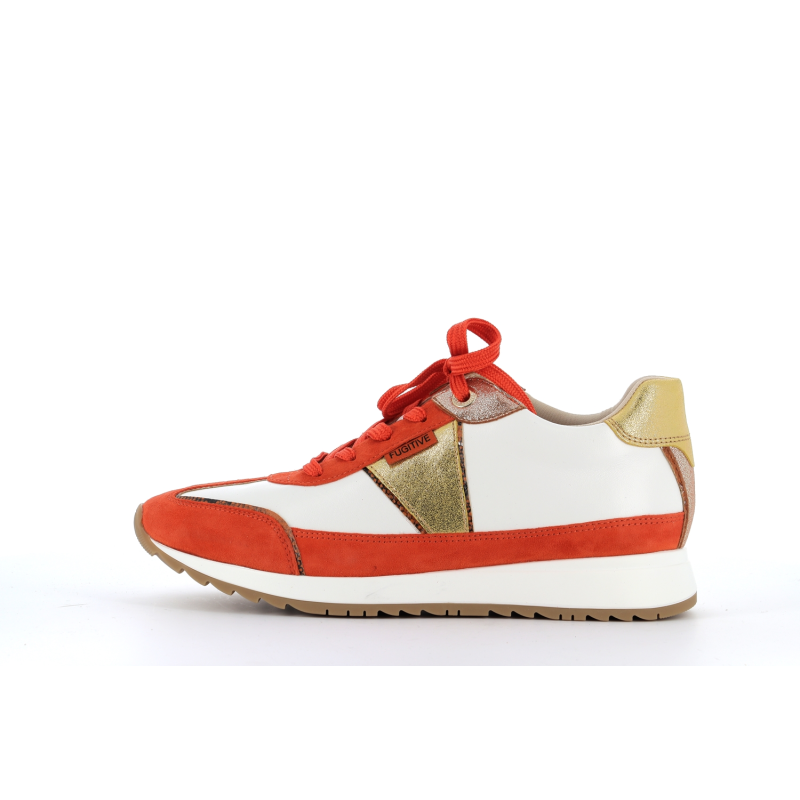 basket orange en cuir tahiel