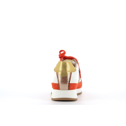 basket orange en cuir tahiel