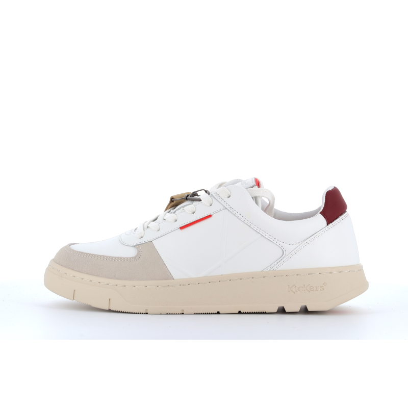 basket blanche en cuir