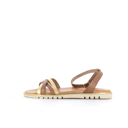 sandale beige en cuir