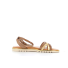 sandale beige en cuir