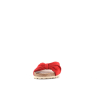 sandale rouge en cuir