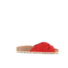 sandale rouge en cuir