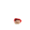sandale rouge en cuir