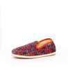 Chausson Semelflex orange à fleurs