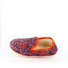Chausson Semelflex orange à fleurs