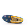 Chausson Semelflex bleuet à fleurs en laine