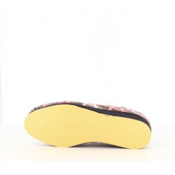 Chausson Semelflex gris et rose