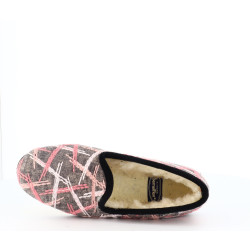 Chausson Semelflex gris et rose