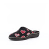 Chausson Semelflex noir enà motifs coeurs
