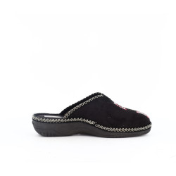 Chausson Semelflex noir enà motifs coeurs