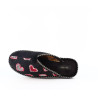 Chausson Semelflex noir enà motifs coeurs