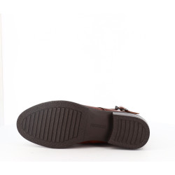 Remonte montante marron en cuir