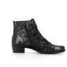 Bottine noir en cuir et synthétique