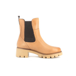 bottine Tamaris marron en cuir