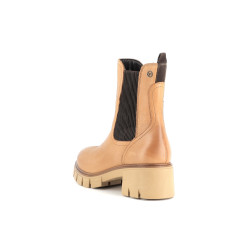 bottine Tamaris marron en cuir