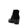 bottine Imac noir en cuir vernis et velours