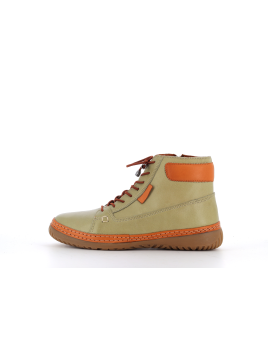 Basket montante kaki en cuir