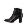 Bottine à talon noir en cuir