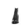 Bottine à talon noir en cuir