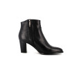 Bottine à talon noir en cuir
