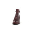 Bottine rouge bordeaux en cuir