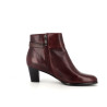 Bottine rouge bordeaux en cuir