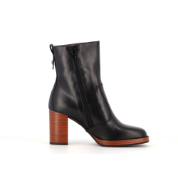 bottine noir en cuir