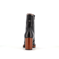 bottine noir en cuir