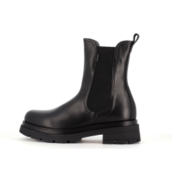 bottine noir en cuir