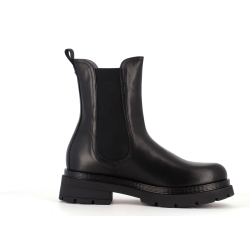 bottine noir en cuir