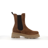 bottine marron en cuir