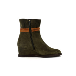 bottine à talon Jb Martin vert kaki