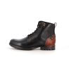 chaussure haute noir en cuir