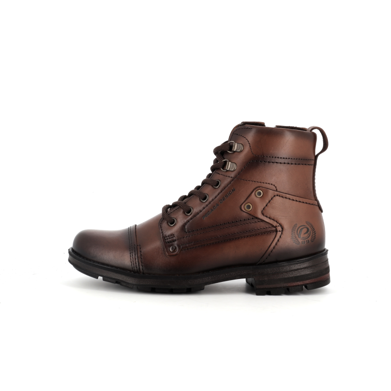 chaussure haute Pegada marron en cuir
