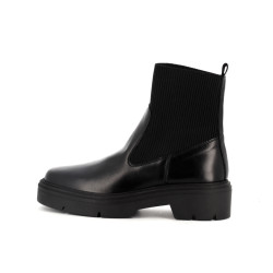Bottine noir en cuir
