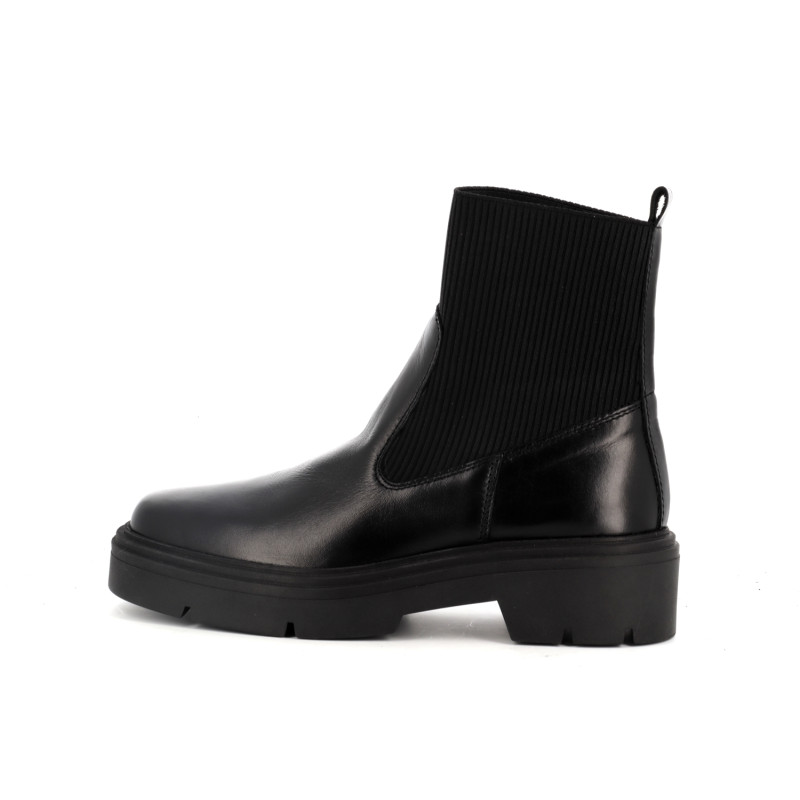 Bottine noir en cuir