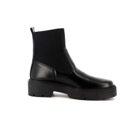 Bottine noir en cuir