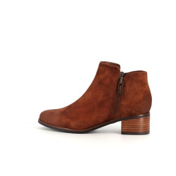Bottine marron en cuir