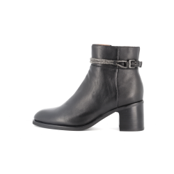 Bottine noir en cuir