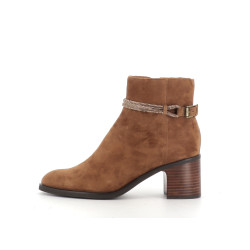 bottine marron en cuir