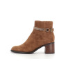 bottine marron en cuir