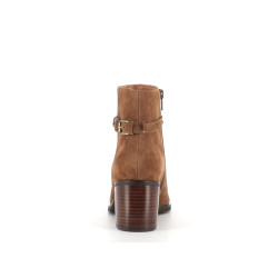 bottine marron en cuir