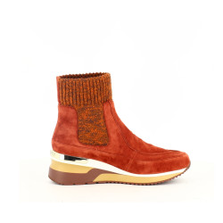 Basket montante Mam Zelle en cuir et velours
